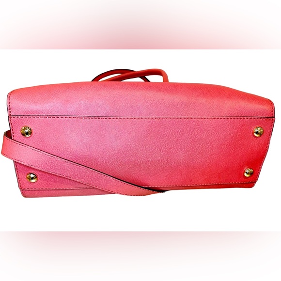 Michael Kors Hamilton Large Watermelon / Coral Shoulder Bag - Picture 11 of 13